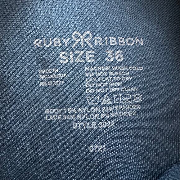 Ruby Ribbon Lace Cami Teal Style 3024 Size 36 - Picture 4 of 6